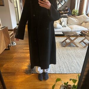 Zara Black Trench Coat Minimalist Classic Style